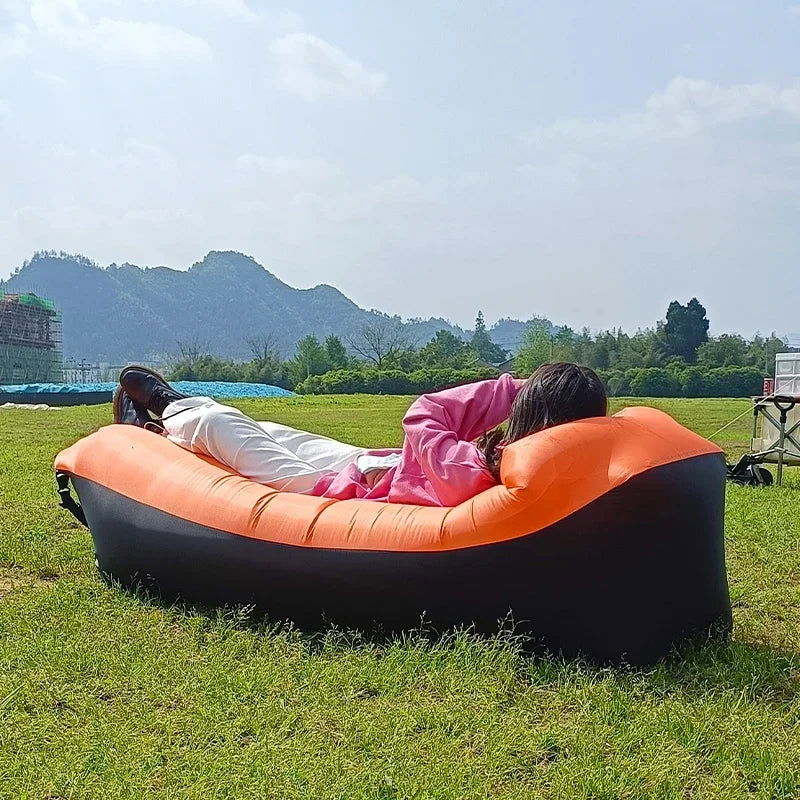 Trend Outdoor Products Fast Infaltable Air Sofa Bed Good Quality Sleeping Bag Inflatable Air Bag Lazy bag Beach Sofa 240*70cm - Slobuy
