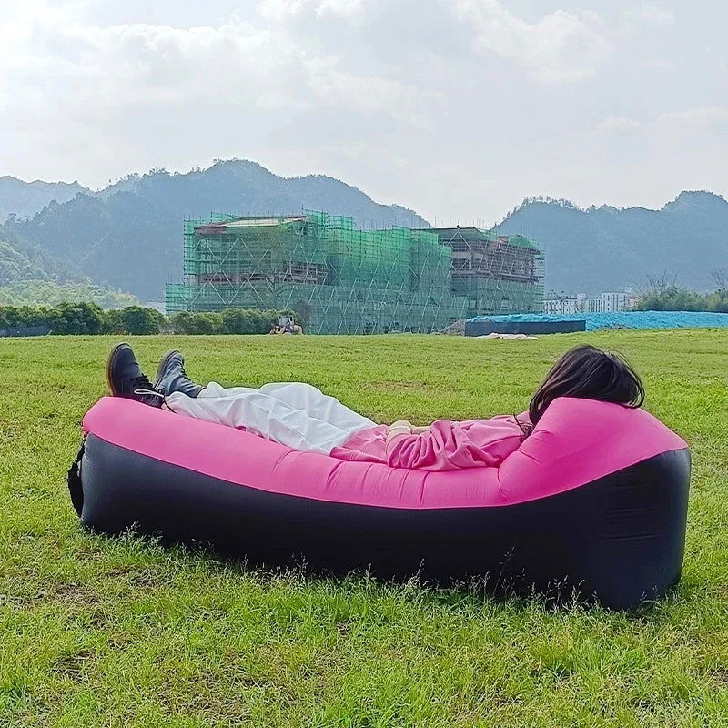 Trend Outdoor Products Fast Infaltable Air Sofa Bed Good Quality Sleeping Bag Inflatable Air Bag Lazy bag Beach Sofa 240*70cm - Slobuy