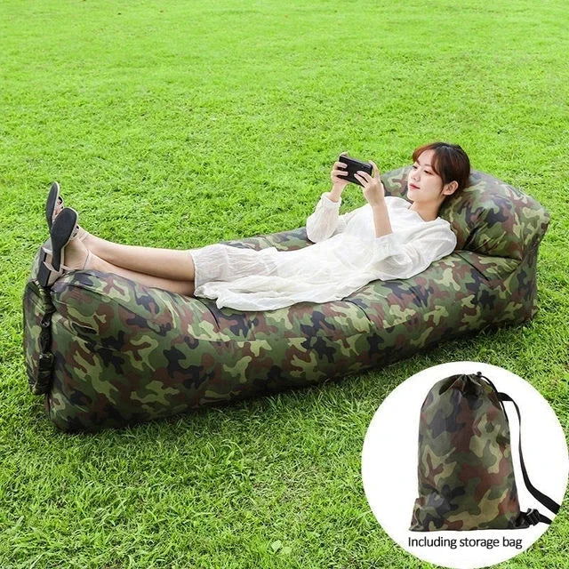 Trend Outdoor Products Fast Infaltable Air Sofa Bed Good Quality Sleeping Bag Inflatable Air Bag Lazy bag Beach Sofa 240*70cm - Slobuy