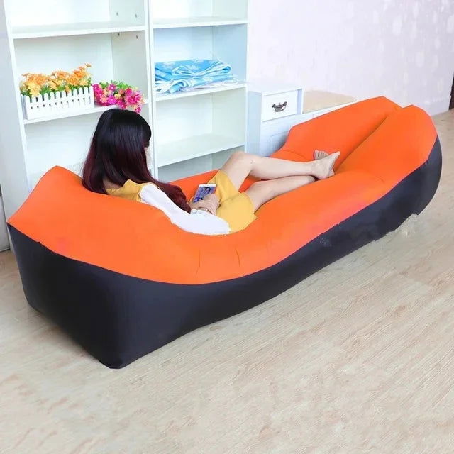 Trend Outdoor Products Fast Infaltable Air Sofa Bed Good Quality Sleeping Bag Inflatable Air Bag Lazy bag Beach Sofa 240*70cm - Slobuy