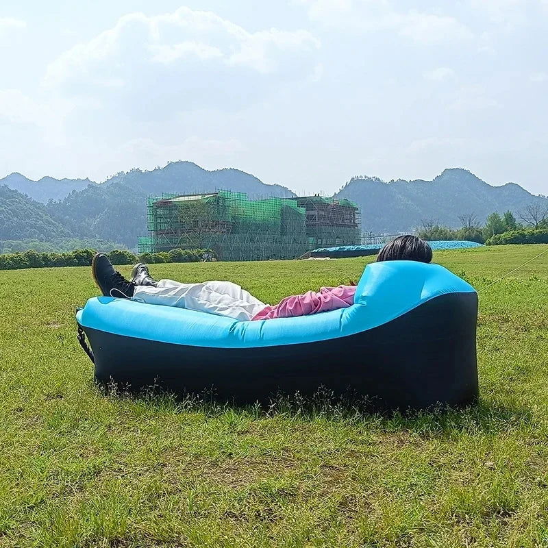 Trend Outdoor Products Fast Infaltable Air Sofa Bed Good Quality Sleeping Bag Inflatable Air Bag Lazy bag Beach Sofa 240*70cm - Slobuy
