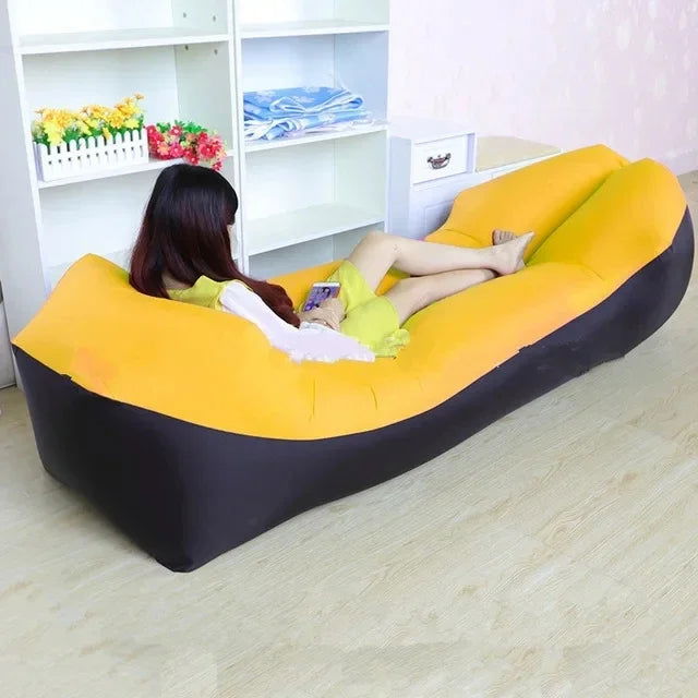 Trend Outdoor Products Fast Infaltable Air Sofa Bed Good Quality Sleeping Bag Inflatable Air Bag Lazy bag Beach Sofa 240*70cm - Slobuy