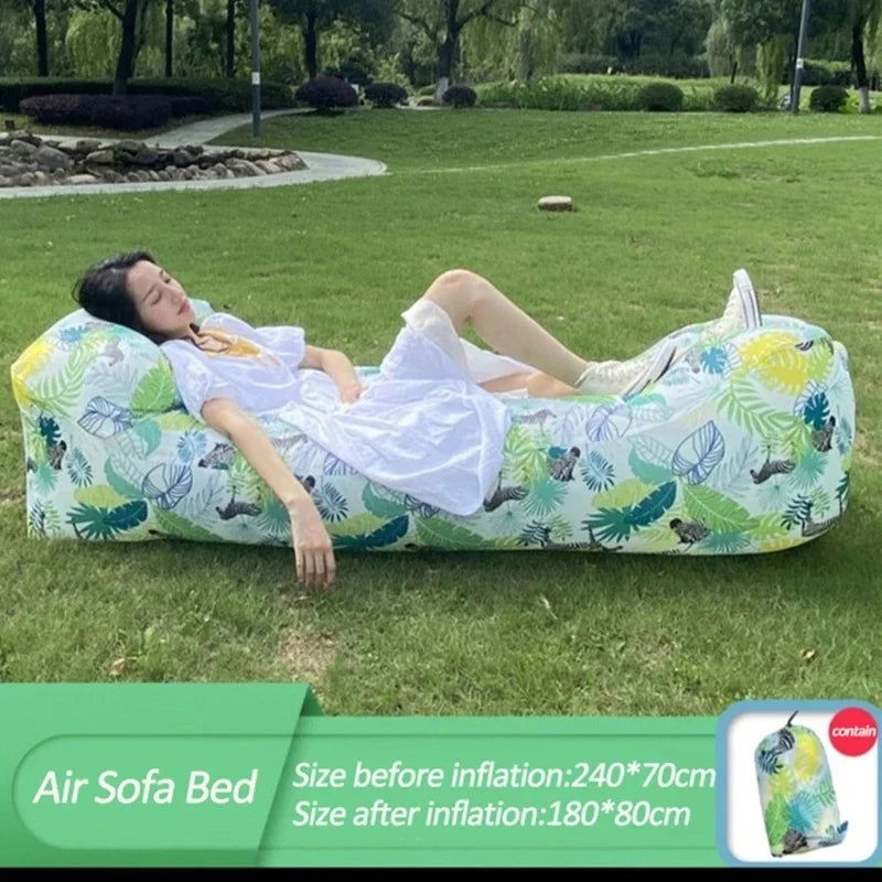 Trend Outdoor Products Fast Infaltable Air Sofa Bed Good Quality Sleeping Bag Inflatable Air Bag Lazy bag Beach Sofa 240*70cm - Slobuy
