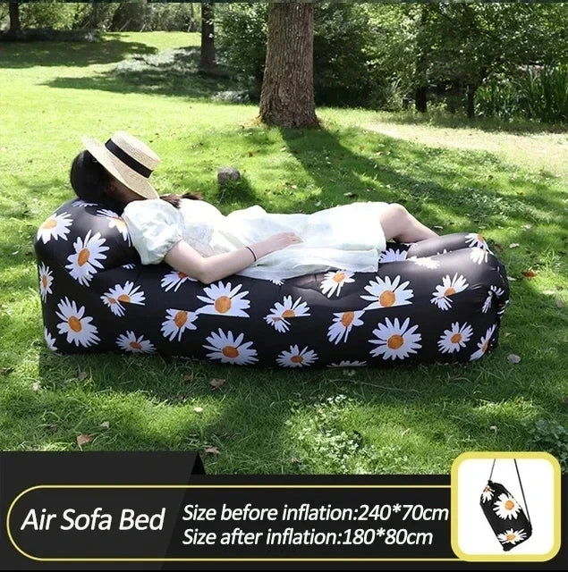 Trend Outdoor Products Fast Infaltable Air Sofa Bed Good Quality Sleeping Bag Inflatable Air Bag Lazy bag Beach Sofa 240*70cm - Slobuy