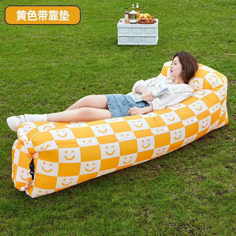 Trend Outdoor Products Fast Infaltable Air Sofa Bed Good Quality Sleeping Bag Inflatable Air Bag Lazy bag Beach Sofa 240*70cm - Slobuy