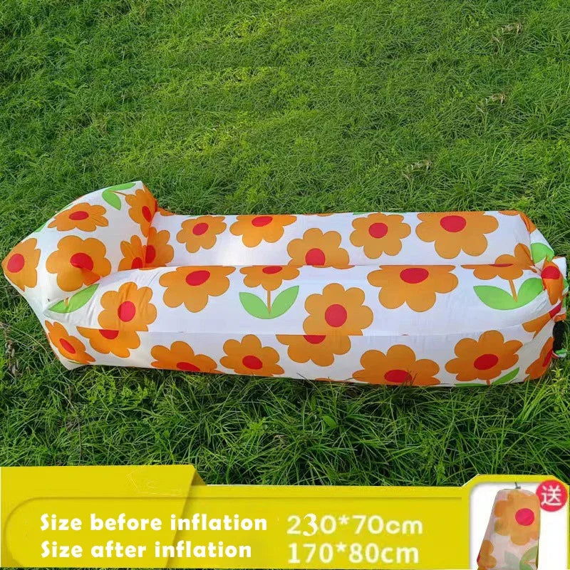 Trend Outdoor Products Fast Infaltable Air Sofa Bed Good Quality Sleeping Bag Inflatable Air Bag Lazy bag Beach Sofa 240*70cm - Slobuy