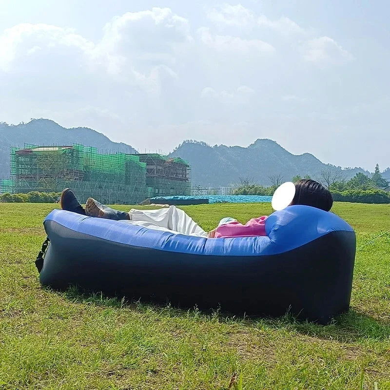 Trend Outdoor Products Fast Infaltable Air Sofa Bed Good Quality Sleeping Bag Inflatable Air Bag Lazy bag Beach Sofa 240*70cm - Slobuy