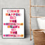 Trendy Preppy Girly Pink Bathroom Maximalist Funky Funny Quotes Wall Art Canvas Painting Posters Bathroom Room Home Decor - Slobuy