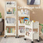 Trolley Bookshelf Portable Creative Kitchen Storage Rack Living Room Mobile Display Cabinet Corner Movable Bookshelf With Wheels - Slobuy