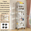 Trolley Bookshelf Portable Creative Kitchen Storage Rack Living Room Mobile Display Cabinet Corner Movable Bookshelf With Wheels - Slobuy
