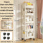 Trolley Bookshelf Portable Creative Kitchen Storage Rack Living Room Mobile Display Cabinet Corner Movable Bookshelf With Wheels - Slobuy