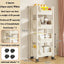 Trolley Bookshelf Portable Creative Kitchen Storage Rack Living Room Mobile Display Cabinet Corner Movable Bookshelf With Wheels - Slobuy