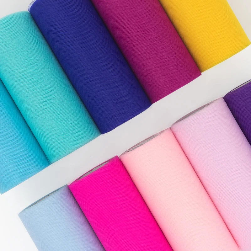 Tulle Roll Spool 25 Yards 15cm White Organza Roll Red Blue Tulle Organza Fabric Tutu Skirt Girl Baby Shower Decor Party Supplies - Slobuy