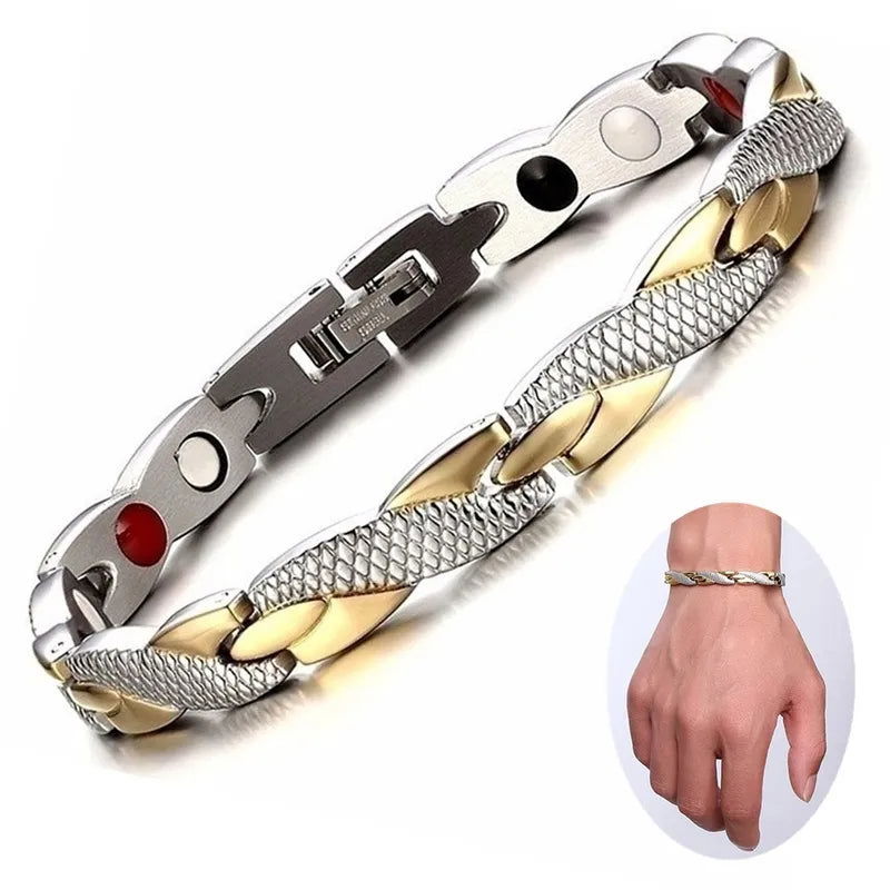 Twisted Dragon Slimming Magnetic Therapy Couple Bracelet Detachable Women Men Bangle Therapy Bracelet Health Care Jewelry - Slobuy
