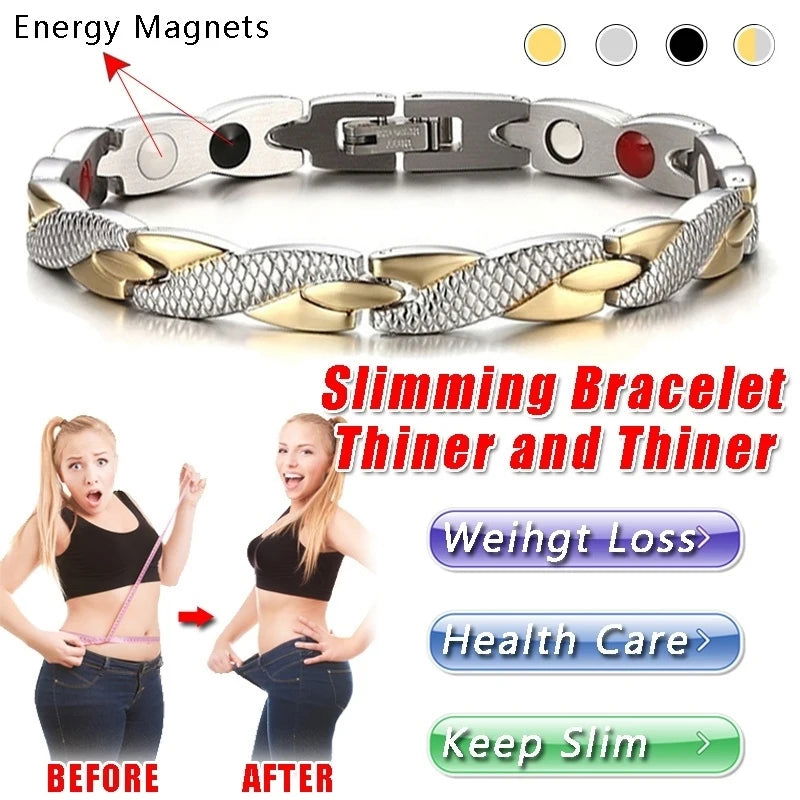 Twisted Dragon Slimming Magnetic Therapy Couple Bracelet Detachable Women Men Bangle Therapy Bracelet Health Care Jewelry - Slobuy