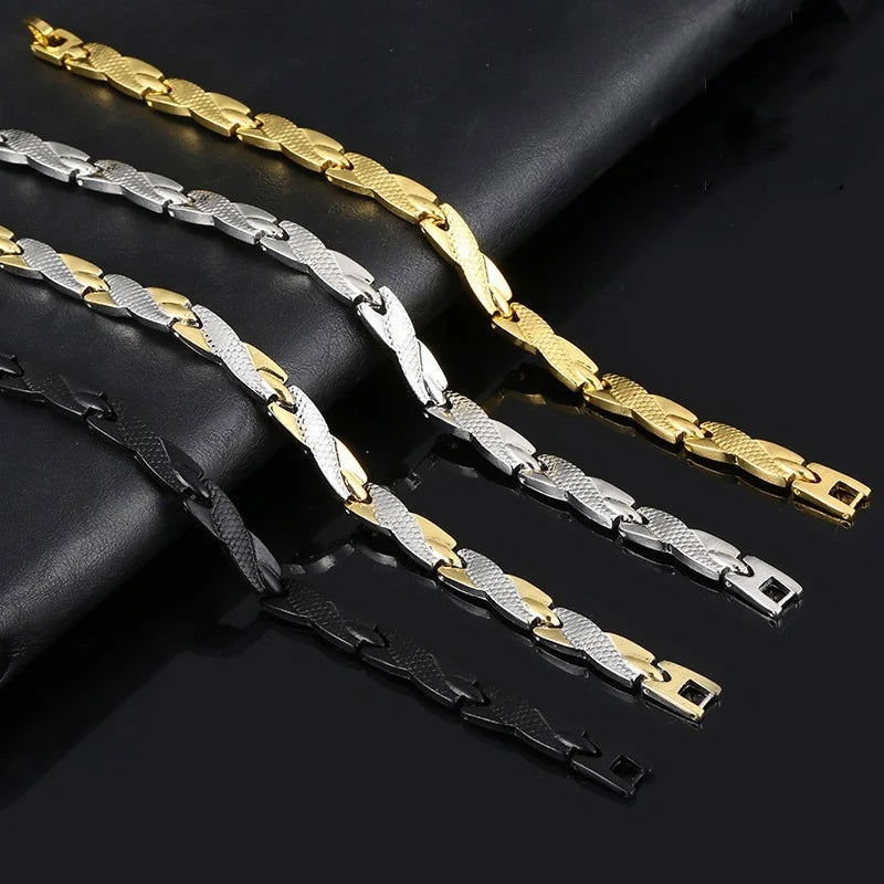 Twisted Dragon Slimming Magnetic Therapy Couple Bracelet Detachable Women Men Bangle Therapy Bracelet Health Care Jewelry - Slobuy