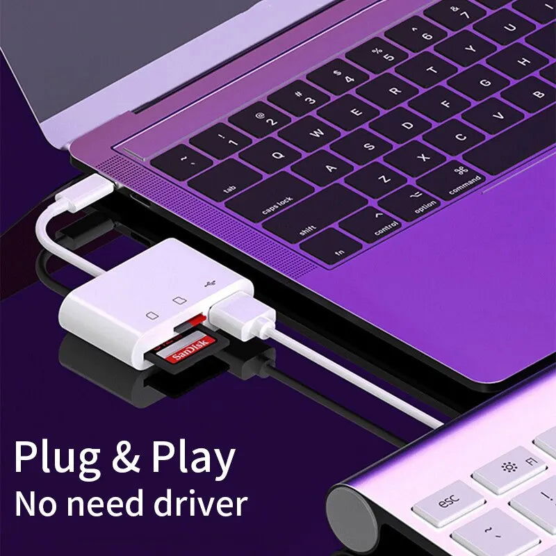Type C Adapter TF CF SD Memory Card Reader OTG Writer Compact Flash USB-C for IPad Pro Huawei Macbook Samsung Xiaomi Cardreader - Slobuy