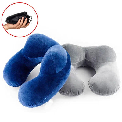 U-Shape Travel Pillow for Airplane Inflatable Neck Pillow Travel Accessories 4Colors Comfortable Pillows for Sleep Home Textile - Slobuy