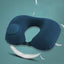 U-Shaped Inflatable Travel Pillow Portable Air Neck Support Cushion Comfortable Sleeping Press to inflate pillow - Slobuy