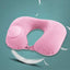U-Shaped Inflatable Travel Pillow Portable Air Neck Support Cushion Comfortable Sleeping Press to inflate pillow - Slobuy