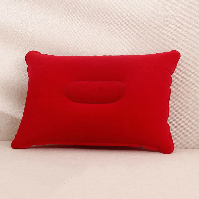 U-Shaped Inflatable Travel Pillow Portable Air Neck Support Cushion Comfortable Sleeping Press to inflate pillow - Slobuy