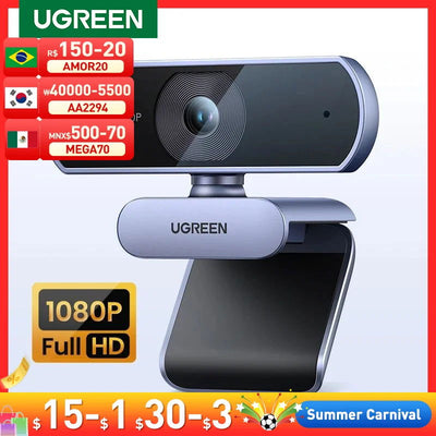 UGREEN USB Webcam 1080P HD Mini Webcam For Laptop Computer Web Camera Dual Microphones for Youtube Zoom Video Calling 2K web cam - Slobuy