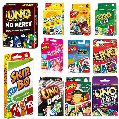 UNO FLIP! SHOWEM NO MERCY Family Funny Entertainment Board Game Fun Playing Cards Gift Box Uno Card Game - Slobuy