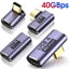 USB4.0 40Gbps Adapter USB C Male To Female 90 Degree 100W Fast Charging Data Converter for Laptop Tablet Phone Accessories - Slobuy