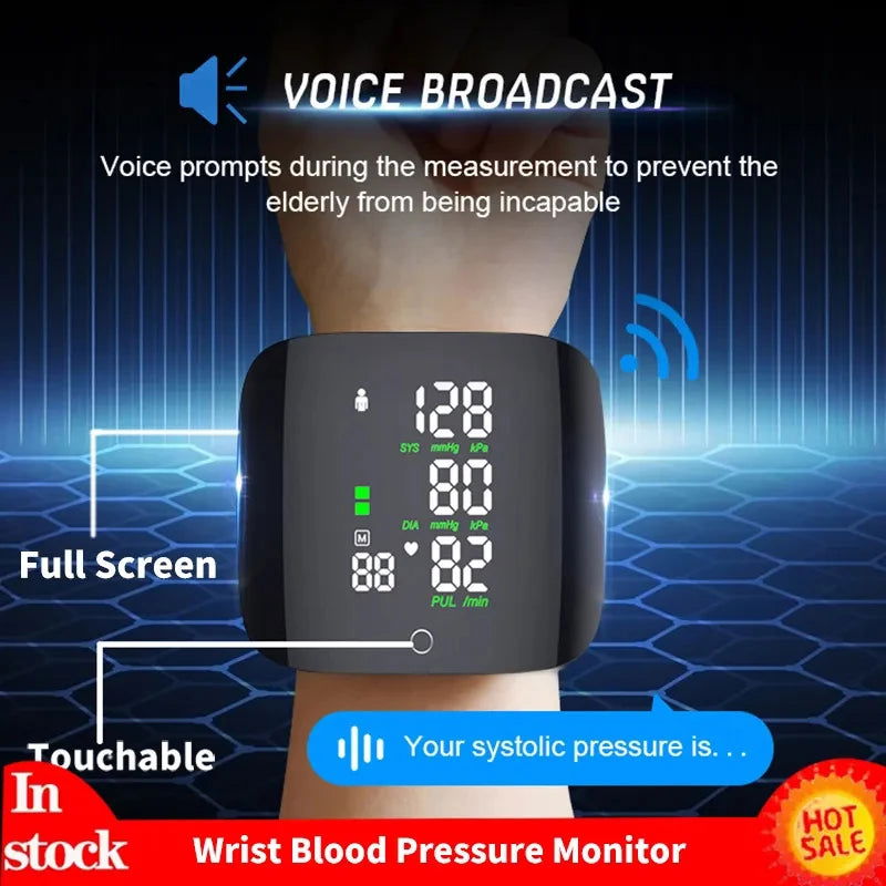 USB Digital Wrist Blood Pressure Monitor PulseHeart Beat Rate Meter Device Medical Equipment Tonometer BP Sphygmomanometer - Slobuy