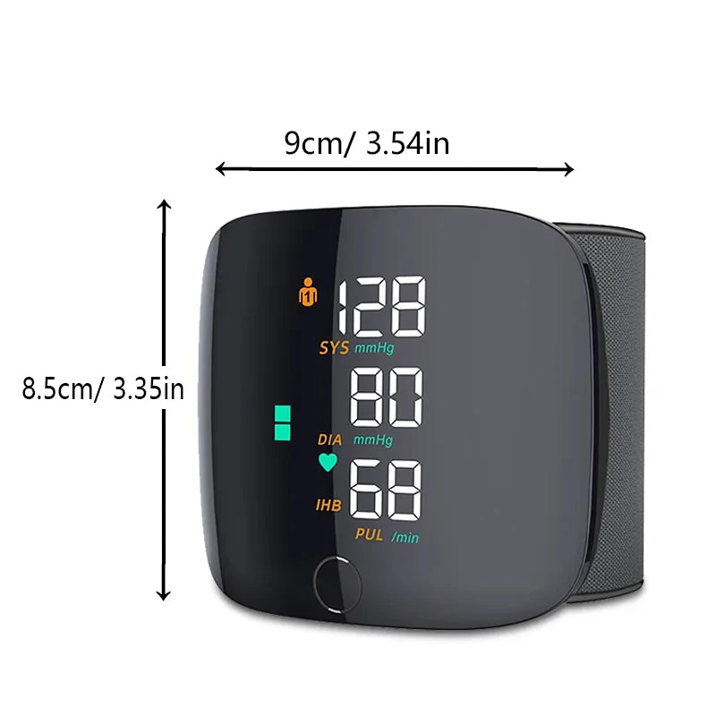 USB Digital Wrist Blood Pressure Monitor PulseHeart Beat Rate Meter Device Medical Equipment Tonometer BP Sphygmomanometer - Slobuy