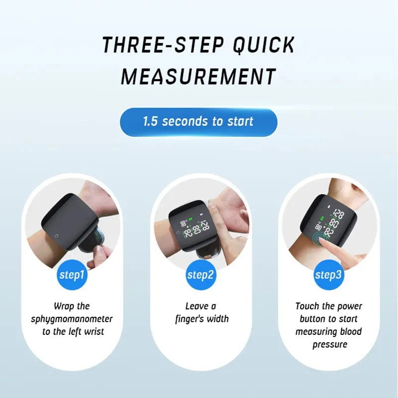USB Digital Wrist Blood Pressure Monitor PulseHeart Beat Rate Meter Device Medical Equipment Tonometer BP Sphygmomanometer - Slobuy