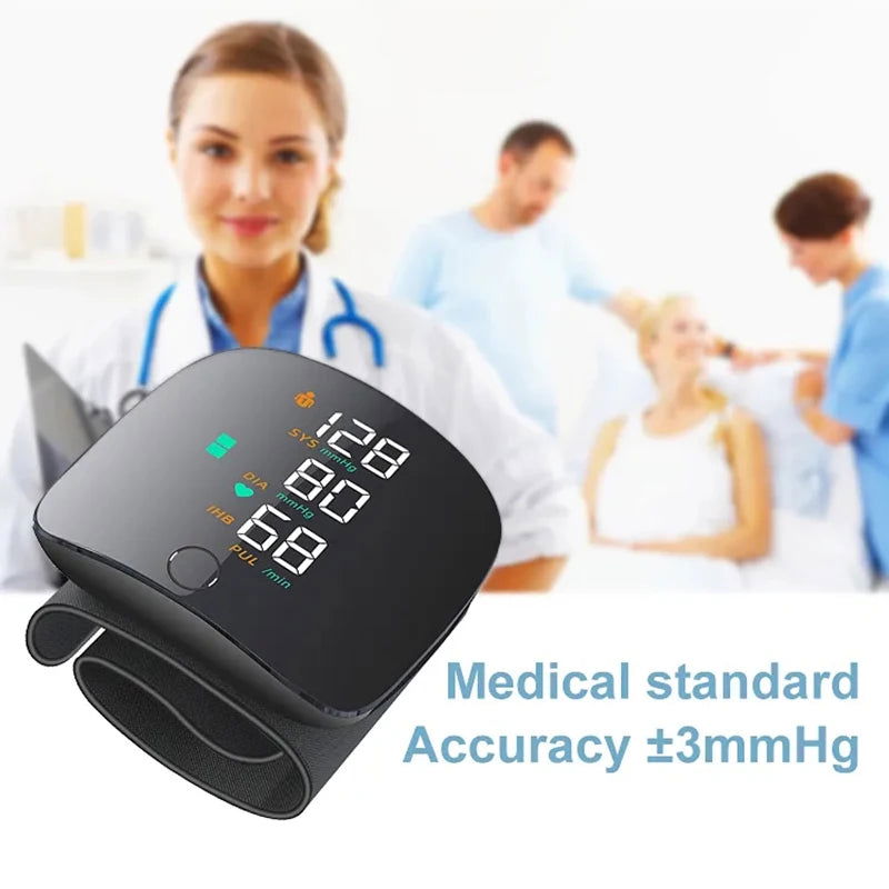 USB Digital Wrist Blood Pressure Monitor PulseHeart Beat Rate Meter Device Medical Equipment Tonometer BP Sphygmomanometer - Slobuy