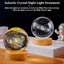 USB LED Night Light Galaxy Crystal Ball Table Lamp 3D Planet Moon Lamp Bedroom Home Decor for Kids Party Children Birthday Gifts - Slobuy