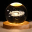 USB LED night light, Galaxy Crystal Ball lamp, 3D planet moon lamp, home decoration - Slobuy