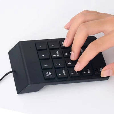 USB Numeric Keypad Wire Numpad Digital 19 Key Mini Keyboard For PC Laptop Notebook Tablets Accounting Number Pad Bank Stocks - Slobuy