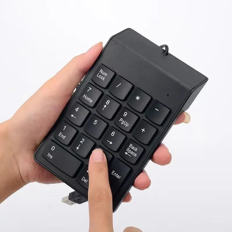 USB Numeric Keypad Wire Numpad Digital 19 Key Mini Keyboard For PC Laptop Notebook Tablets Accounting Number Pad Bank Stocks - Slobuy