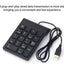 USB Numeric Keypad Wire Numpad Digital 19 Key Mini Keyboard For PC Laptop Notebook Tablets Accounting Number Pad Bank Stocks - Slobuy