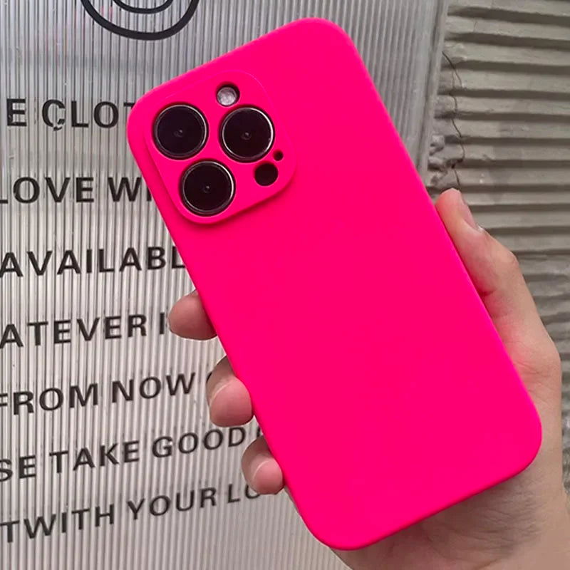 UTOPER Original Square Liquid Silicone Phone Case For iPhone 15 11 12 13 14 Pro Max XS XR X 7 8 Plus Shockproof Protection Cover - Slobuy