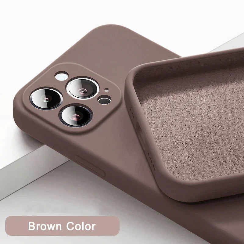 UTOPER Original Square Liquid Silicone Phone Case For iPhone 15 11 12 13 14 Pro Max XS XR X 7 8 Plus Shockproof Protection Cover - Slobuy
