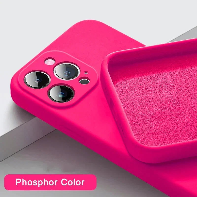 UTOPER Original Square Liquid Silicone Phone Case For iPhone 15 11 12 13 14 Pro Max XS XR X 7 8 Plus Shockproof Protection Cover - Slobuy
