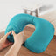 U Shape Neck Cushion Automatic Air Inflatable Pillow Compress Ring Pillow For Airplane Car Outdoor Travel - Slobuy