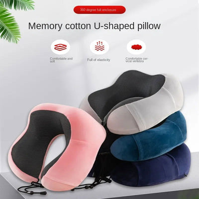 U Shaped Memory Foam Neck Pillows Soft Travel Pillow Massage Neck Pillow Sleeping Airplane Pillow Cervical Healthcare Bedding - Slobuy