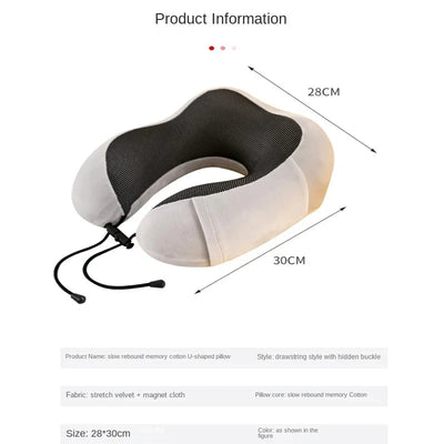 U Shaped Memory Foam Neck Pillows Soft Travel Pillow Massage Neck Pillow Sleeping Airplane Pillow Cervical Healthcare Bedding - Slobuy