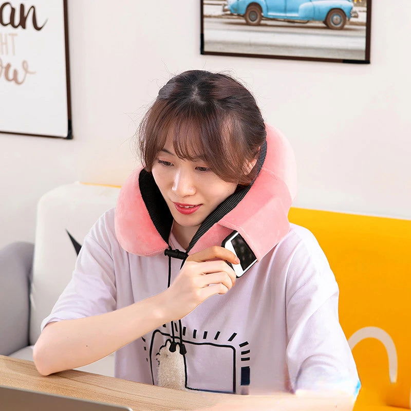 U Shaped Memory Foam Neck Pillows Soft Travel Pillow Massage Neck Pillow Sleeping Airplane Pillow Cervical Healthcare Bedding - Slobuy