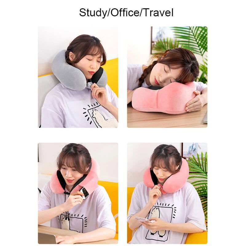 U Shaped Memory Foam Neck Pillows Soft Travel Pillow Massage Neck Pillow Sleeping Airplane Pillow Cervical Healthcare Bedding - Slobuy