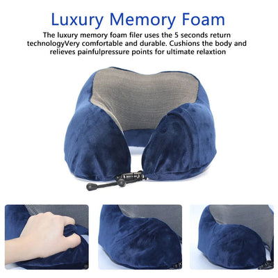 U Shaped Memory Foam Neck Pillows Soft Travel Pillow Massage Neck Pillow Sleeping Airplane Pillow Cervical Healthcare Bedding - Slobuy