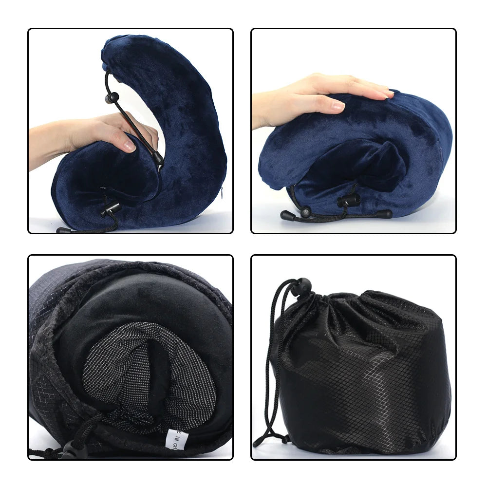 U Shaped Memory Foam Neck Pillows Soft Travel Pillow Massage Neck Pillow Sleeping Airplane Pillow Cervical Healthcare Bedding - Slobuy