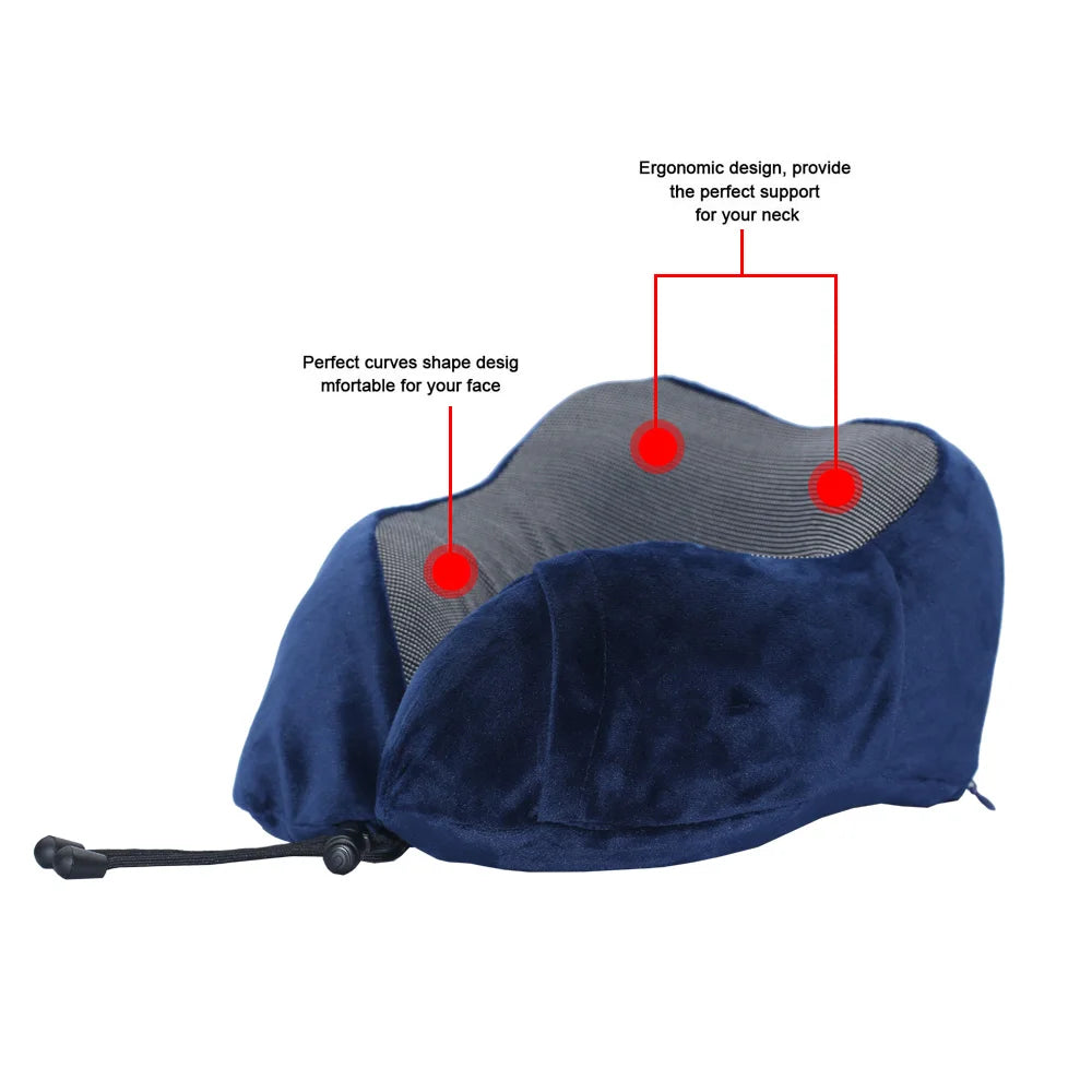 U Shaped Memory Foam Neck Pillows Soft Travel Pillow Massage Neck Pillow Sleeping Airplane Pillow Cervical Healthcare Bedding - Slobuy