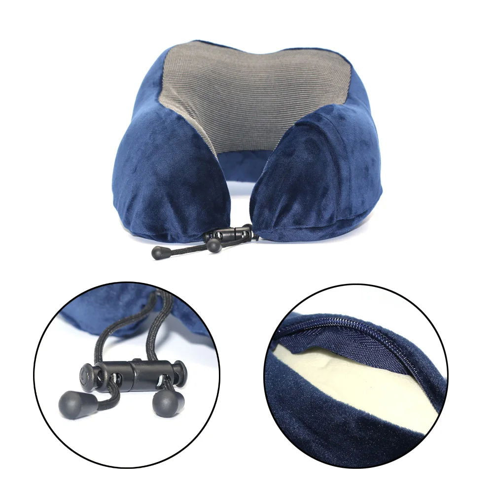 U Shaped Memory Foam Neck Pillows Soft Travel Pillow Massage Neck Pillow Sleeping Airplane Pillow Cervical Healthcare Bedding - Slobuy