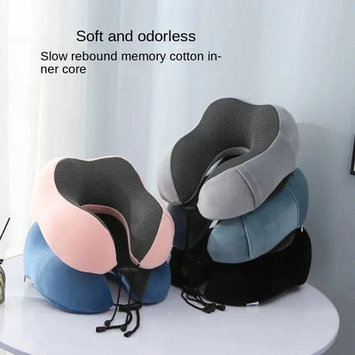 U Shaped Memory Foam Neck Pillows Soft Travel Pillow Massage Neck Pillow Sleeping Airplane Pillow Cervical Healthcare Bedding - Slobuy